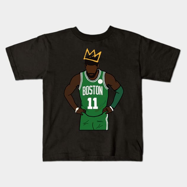 Kyrie Irving Crown - Boston Celtics Kids T-Shirt by xavierjfong